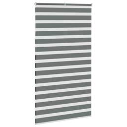 Berkfield Home Zebra Blind Dark Grey 130x230 cm Fabric Width 125.9 cm Polyester - thumbnail 4
