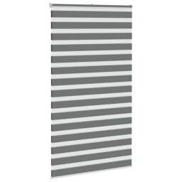 Berkfield Home Zebra Blind Dark Grey 130x230 cm Fabric Width 125.9 cm Polyester - thumbnail 3