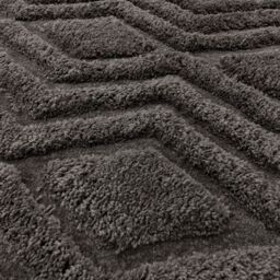 The Rug Shop UK Charcoal Modern Shaggy Easy to clean Hand Made Geometric Area Rug - Size: 200 cm x 290 cm - thumbnail 2