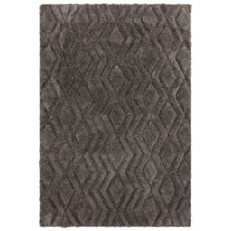 The Rug Shop UK Charcoal Modern Shaggy Easy to clean Hand Made Geometric Area Rug - Size: 200 cm x 290 cm - thumbnail 6