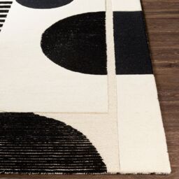 Livabliss Brooklyn-Hand Tufted Cream Black Wool Modern Living Dining Bedroom Rug - Size: 180 cm x 250 cm - thumbnail 5