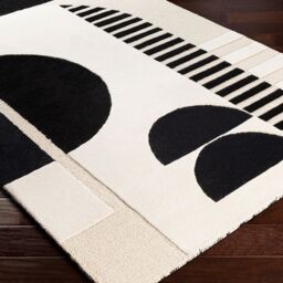 Livabliss Brooklyn-Hand Tufted Cream Black Wool Modern Living Dining Bedroom Rug - Size: 180 cm x 250 cm - thumbnail 6