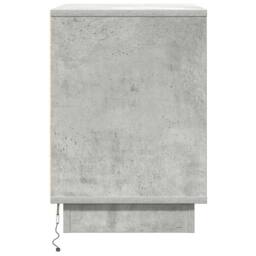 Berkfield Home Modern Bedside Cabinet with LED Concrete Grey 50x34.5x50 cm - thumbnail 7