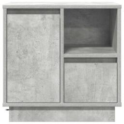 Berkfield Home Modern Bedside Cabinet with LED Concrete Grey 50x34.5x50 cm - thumbnail 6
