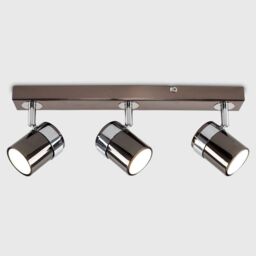 ValueLights Rosie Spotlight 3 Way Black Chrome Ceiling Bar Spotlight - thumbnail 3