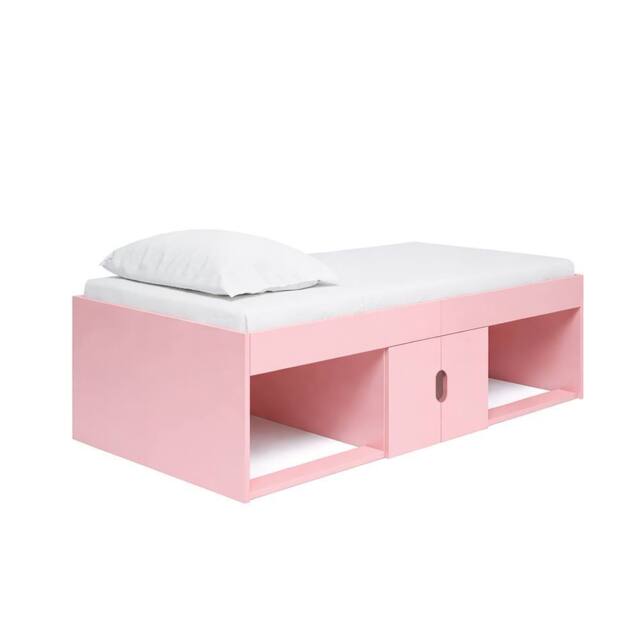 Kidsaw Low Single 3ft Cabin Bed Frame, Pink in Baby Pink - image 1