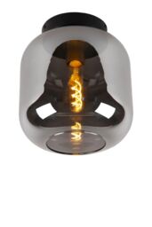Lucide 'JOANET' Dimmable Stylish Indoor Rotatable Flush Ceiling Light 1xE27 in Grey - thumbnail 1
