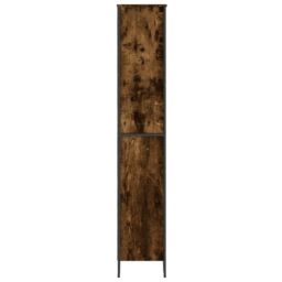 Berkfield Home Book Cabinet Smoked Oak 80x31x169 cm Engineered wood in Brown - Size: 80 x 31 x 169 cm - thumbnail 5