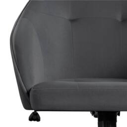 Kelvenix Gray Velvet Desk Chair Vanity Chair Swivel Chair Adjustable Height in Grey - thumbnail 4