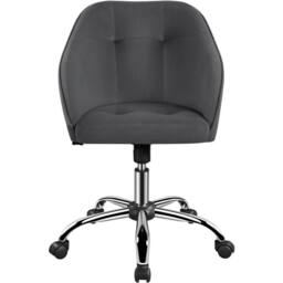 Kelvenix Gray Velvet Desk Chair Vanity Chair Swivel Chair Adjustable Height in Grey - thumbnail 1