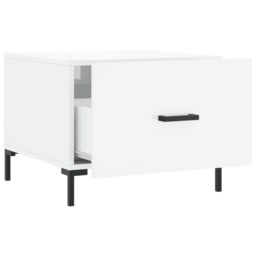 Berkfield Home Coffee Table High Gloss White 50x50x40 cm Engineered Wood - Size: 50 x 50 x 40 cm - thumbnail 6