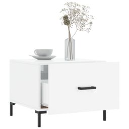 Berkfield Home Coffee Table High Gloss White 50x50x40 cm Engineered Wood - Size: 50 x 50 x 40 cm - thumbnail 4