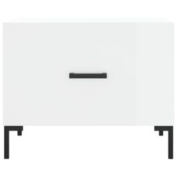 Berkfield Home Coffee Table High Gloss White 50x50x40 cm Engineered Wood - Size: 50 x 50 x 40 cm - thumbnail 5