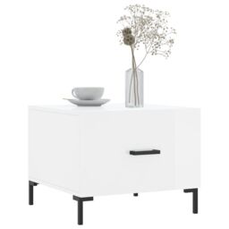 Berkfield Home Coffee Table High Gloss White 50x50x40 cm Engineered Wood - Size: 50 x 50 x 40 cm - thumbnail 3