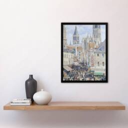 Artery8 Grocery Street Rouen Cityscape Pissarro Framed Wall Art Print - Size: A4 - thumbnail 4