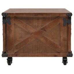 Berkfield Home Coffee Table Solid Fir Wood 91x51x38 cm Brown - Size: 91 x 51 x 38 cm - thumbnail 3