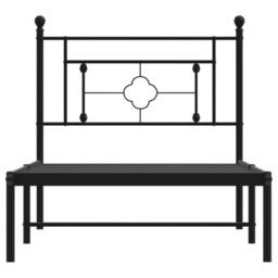 Berkfield Home Metal Bed Frame with Headboard Black 90x200 cm - thumbnail 5