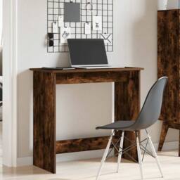 Berkfield Home Desk Smoked Oak 80x40x75 cm Engineered Wood in Brown - Size: 80 x 40 x 75 cm - thumbnail 3