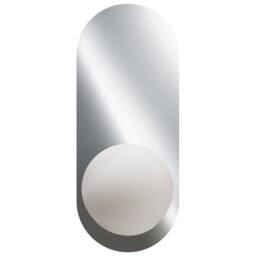 Wyld and Coco Set of 2 Silver Wall Lamps with Opaque Glass Globes - thumbnail 6