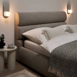 Wyld and Coco Set of 2 Silver Wall Lamps with Opaque Glass Globes