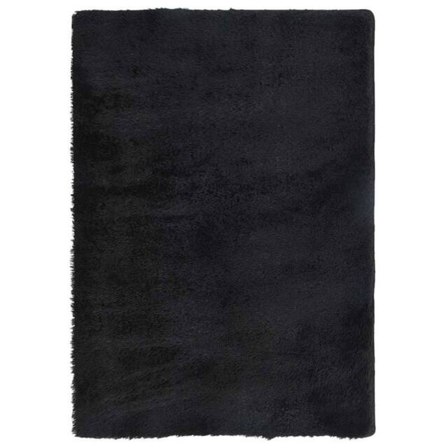 Berkfield Home Shaggy Rug High Pile NAVARRA Black 160x230 cm Polyester - Size: Medium - image 1