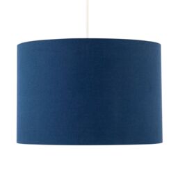 Happy Homewares Modern Midnight Blue Linen Lamp Shade with Leaf Floral Pattern Lining - Size: 12 inches - thumbnail 6