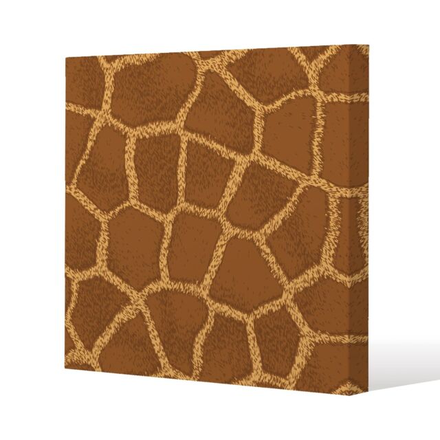 Benjamin Tate Design Giraffe Print Slim Style Canvas Print 30x30cm in Natural - Size: 30x30 cm - image 1