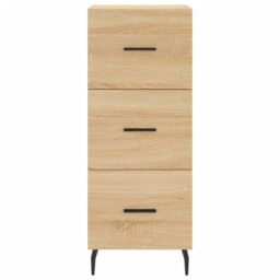 Berkfield Home Highboard Sonoma Oak 34.5x34x180 cm Engineered Wood in Brown - thumbnail 6