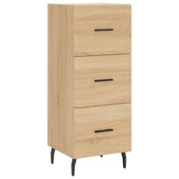 Berkfield Home Highboard Sonoma Oak 34.5x34x180 cm Engineered Wood in Brown - thumbnail 5