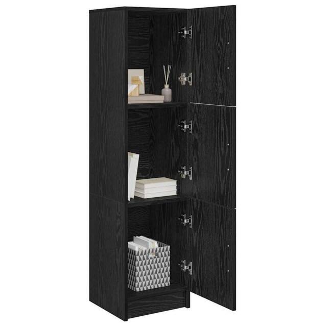 Berkfield Home Stunning Black Oak Sideboard Black Oak MDF & Wood Veneer Medium - image 1