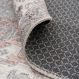 Kukoon Grey Distressed Hallway Runner Rug Non Slip & Washable in Pale Grey - Size: 60 cm x 240 cm - thumbnail 5