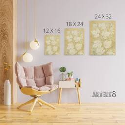"Artery8 Leaves From Nature No 2 Botanical Jones Vintage Canvas Wall Art in Beige - Size: W18"" x H24""" - thumbnail 4