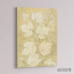 "Artery8 Leaves From Nature No 2 Botanical Jones Vintage Canvas Wall Art in Beige - Size: W18"" x H24""" - thumbnail 2