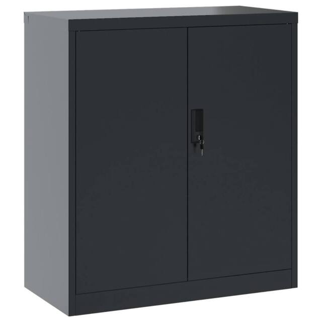 Berkfield Home File Cabinet Anthracite 79x40x90 cm Steel in Dark Grey - Size: 79 x 40 x 90 cm - image 1