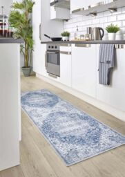 Origin Washable Garda Rug 67X200 in Blue - Size: 67 cm x 200 cm - thumbnail 7
