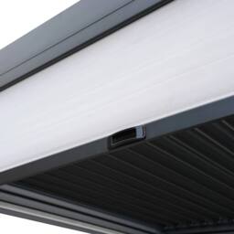 Monstershop Anthracite Aluminium Pergola With White Blinds - 3m x 4m in Grey - thumbnail 3