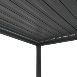 Monstershop Anthracite Aluminium Pergola With White Blinds - 3m x 4m in Grey - thumbnail 7
