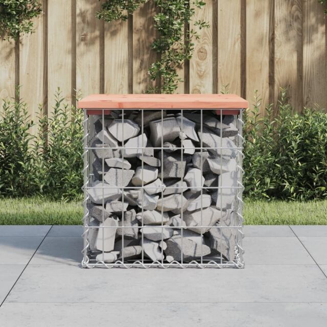 Berkfield Home Garden Bench Gabion Design 43x44x42 cm Solid Wood Douglas in Brown - Size: 43 x 44 x 42 cm
