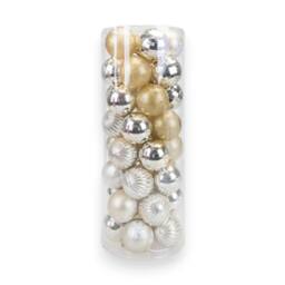 Garden Greatness 40 Pack Frosted Gold Christmas Baubles - Size: 1 Pack - thumbnail 2