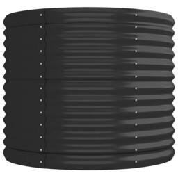 Berkfield Home Garden Raised Bed Powder-coated Steel 224x80x68 cm Anthracite in Dark Grey - Size: 224 x 80 x 68 cm - thumbnail 4