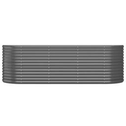 Berkfield Home Garden Raised Bed Powder-coated Steel 224x80x68 cm Anthracite in Dark Grey - Size: 224 x 80 x 68 cm