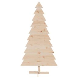 Berkfield Home Wooden Christmas Tree for Decoration 180 cm Solid Wood Pine in Brown - thumbnail 3