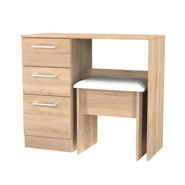 Ready Assembled 2 U Cornwall 2 Piece Bedroom Set - Vanity & Stool (Ready Assembled) in Light Oak - image 1