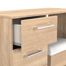 Ready Assembled 2 U Cornwall 2 Piece Bedroom Set - Vanity & Stool (Ready Assembled) in Light Oak - thumbnail 3