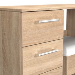 Ready Assembled 2 U Cornwall 2 Piece Bedroom Set - Vanity & Stool (Ready Assembled) in Light Oak - thumbnail 2