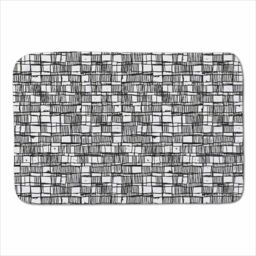 Warren Reed - Designer Irregular Sketched Block Textured Sherpa Blanket in Grey - Size: Large - thumbnail 1