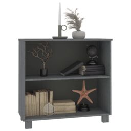 Berkfield Home Sideboard HAMAR Dark Grey 85x35x80 cm Solid Wood Pine - Size: 85 x 35 x 80 cm - thumbnail 5