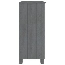 Berkfield Home Sideboard HAMAR Dark Grey 85x35x80 cm Solid Wood Pine - Size: 85 x 35 x 80 cm - thumbnail 4
