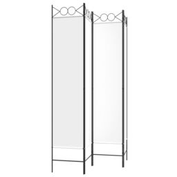 Berkfield Home 4-Panel Room Divider White 160x200 cm Fabric - thumbnail 4