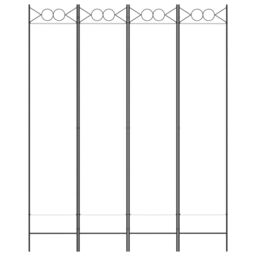Berkfield Home 4-Panel Room Divider White 160x200 cm Fabric - thumbnail 3